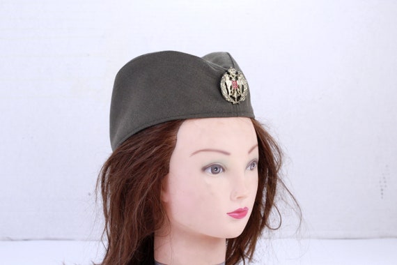 Vintage Uniform Military Hat, Army Parade Cap - image 2