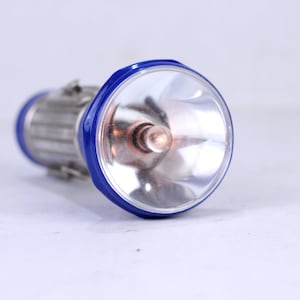 Vintage Nickel-Plated Flashlight: 1970s Police Pocket Light