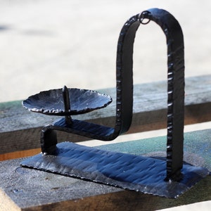 Vintage handgemachter Metall Kerzenhalter für dicke Kerze, Kerzenhalter