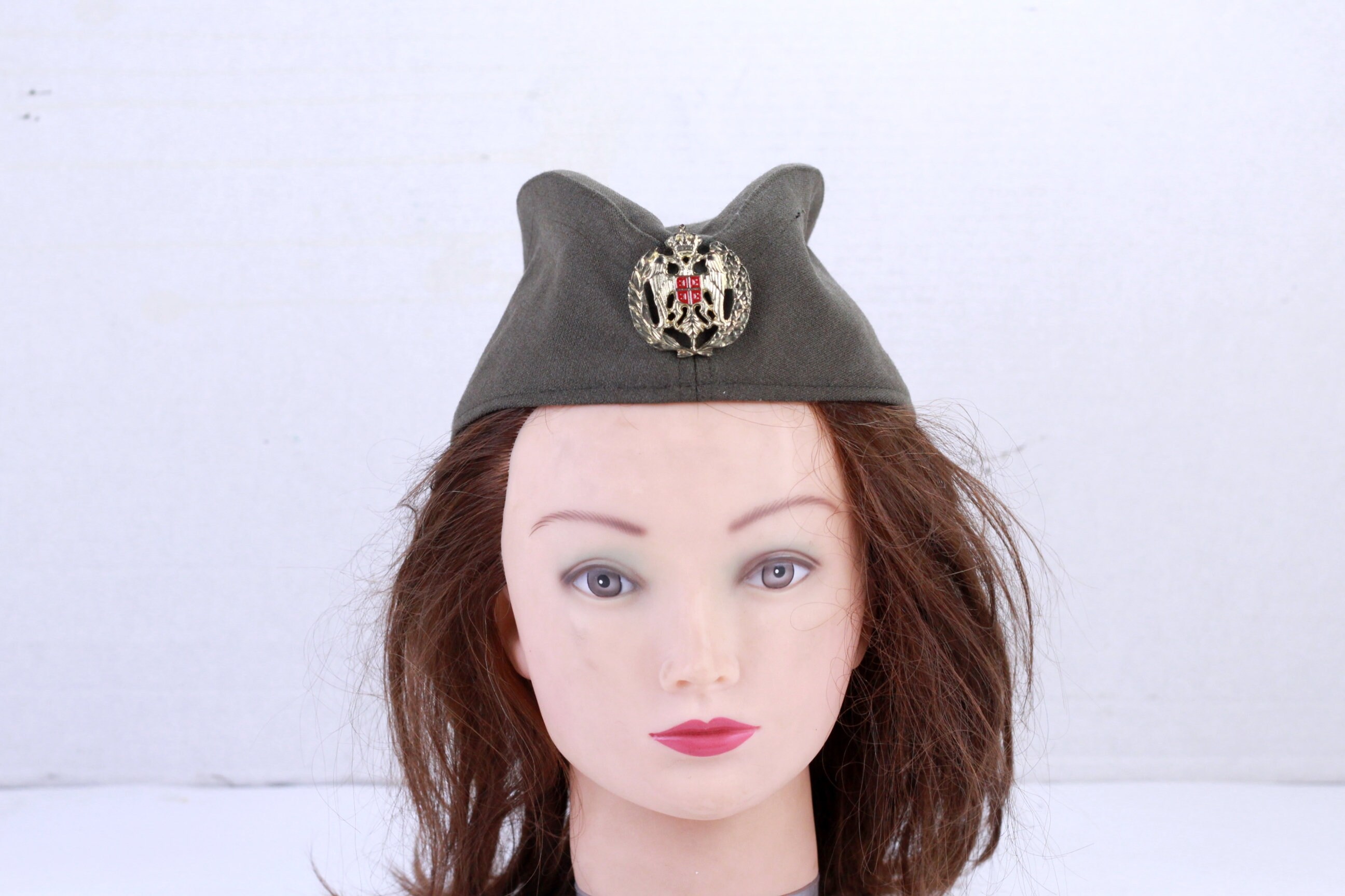 Vintage uniforme militaire hoed, pet legerparade