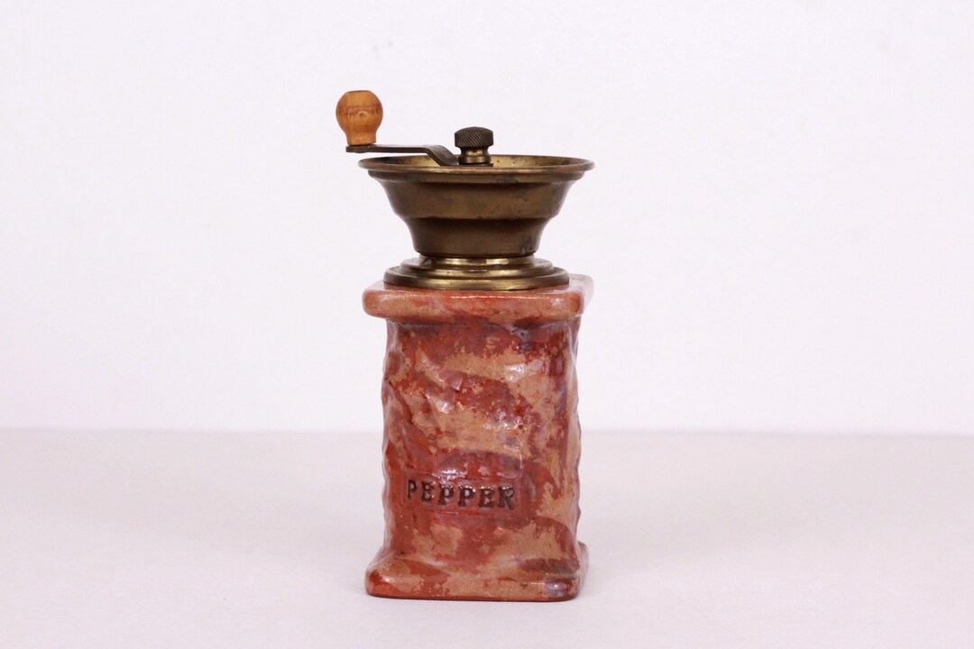 Vintage French Pepper Mill With Ceramic Body, Grinder Etsy