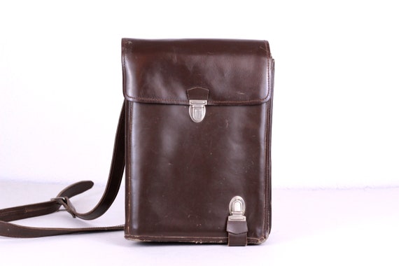 military leather bag