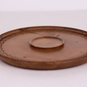Vintage Decorative Engraved Wooden Plate or Tray