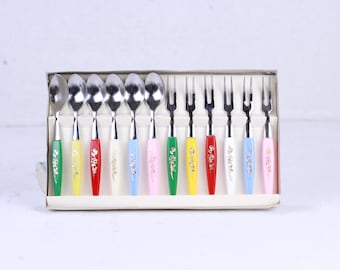 Vintage Coffee Spoons & Forks Set: Stainless Steel, Made in Poland