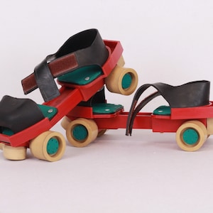 Roller Skates Adjustable Size Vintage Roller with 4 Wheels Disco The 80s