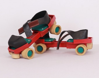 Roller Skates Adjustable Size Vintage Roller with 4 Wheels Disco The 80s