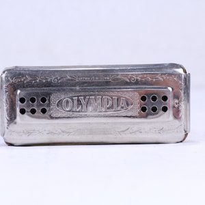 Vintage German Harmonica Olympia, Musical Mouth Instrument, Made in DDR, Blues Instrument