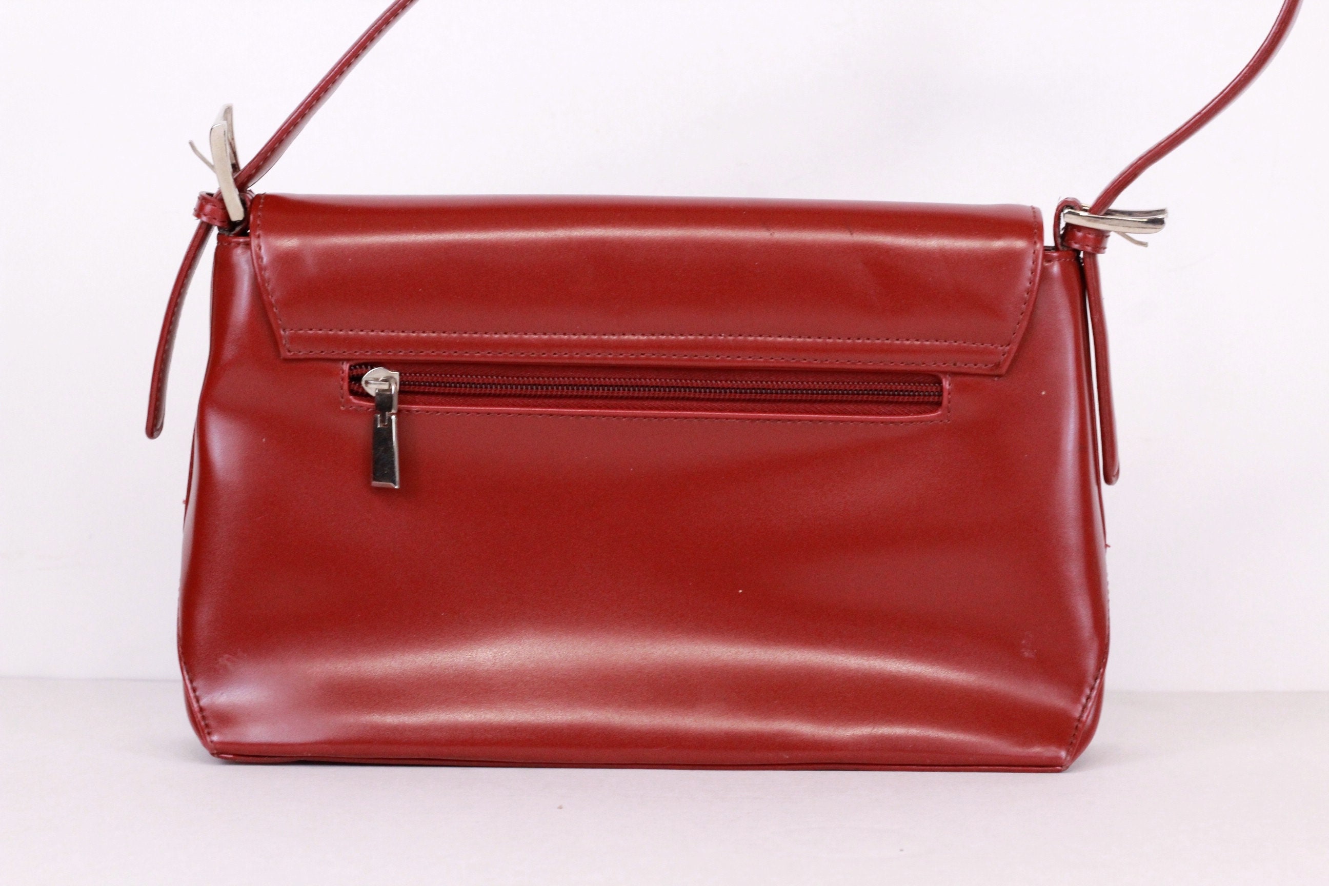 Vintage Red Faux Leather Handbag C&L Paris Handbag Lady's - Etsy UK