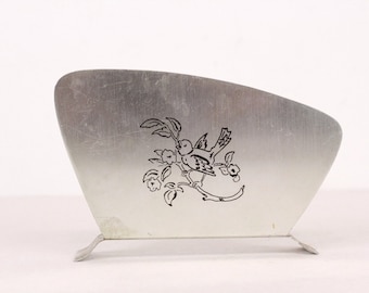 Vintage Metal Napkin Holder with Birds