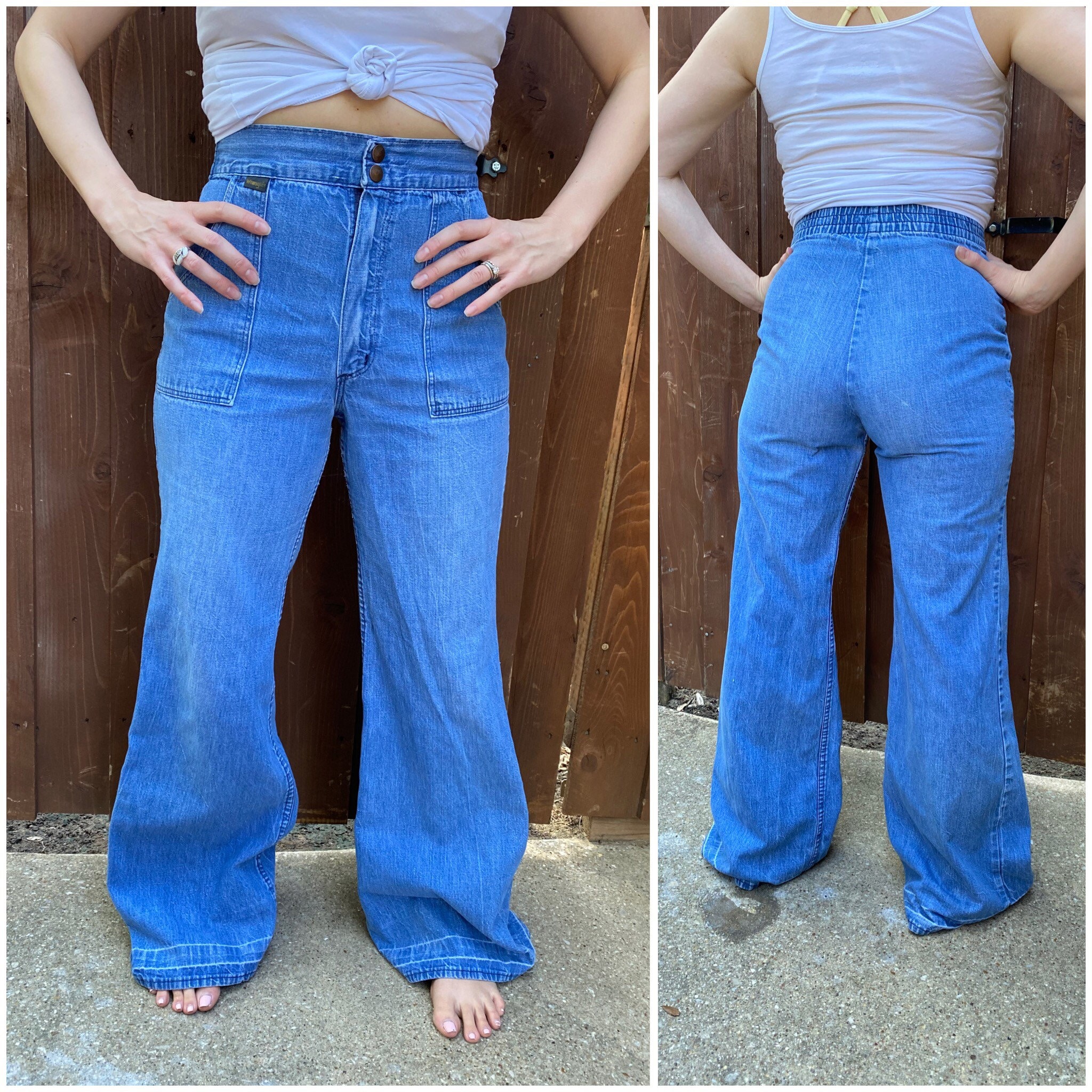 1970s Wrangler Bell Bottoms - Etsy 1970s Wrangler Bell Bottoms - Etsy