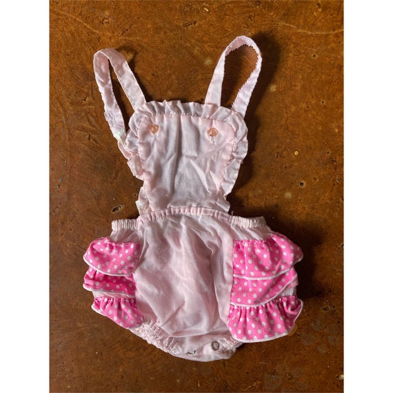 60’s Vintage Baby Girl’s Ruffle Romper - Size 6 -… - image 2