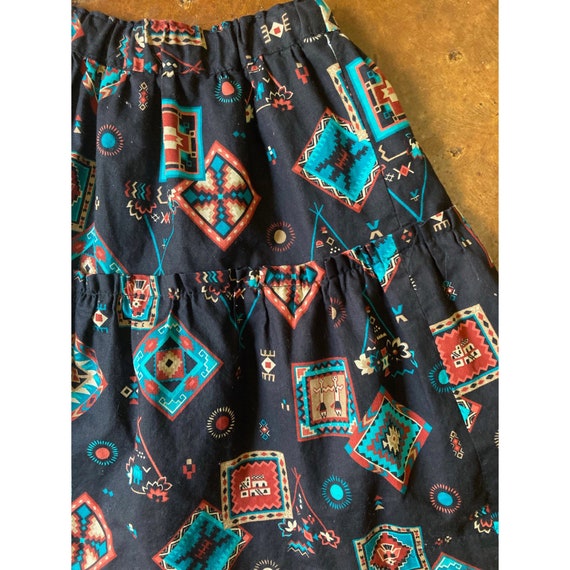 Vintage Girl’s Southwestern Circle Skirt - Size S… - image 4