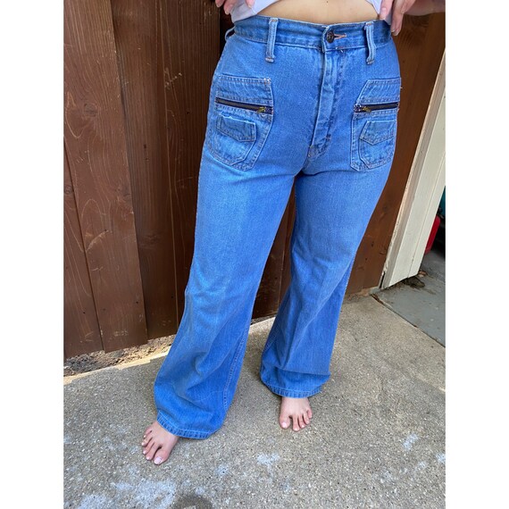 70’s Vintage Bell Bottoms - Size 2 or 4 / 26” Wai… - image 3