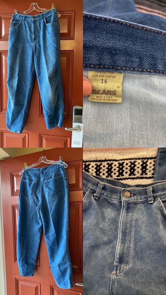 70s / 80s Vintage High Waisted Sears Denim - Tag S