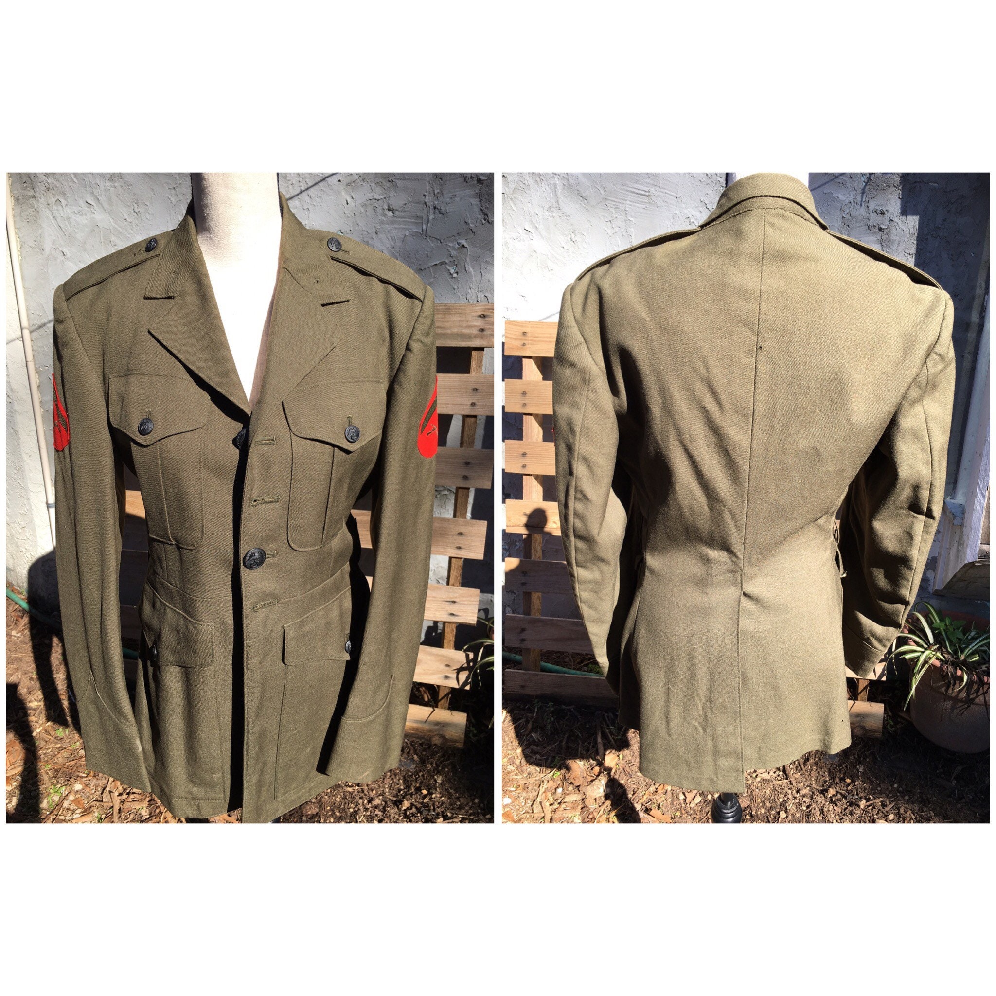 【希少】60s Marine Corps League Jacket USMC VINTAGE 1960s USMC US MARINE CORPS WOOL SOUVENIR TRAINING