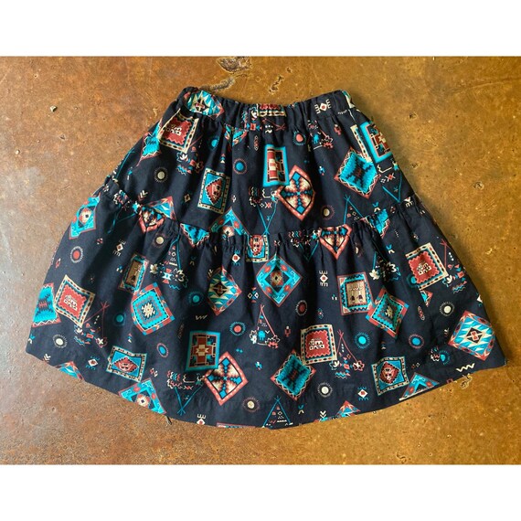 Vintage Girl’s Southwestern Circle Skirt - Size S… - image 3