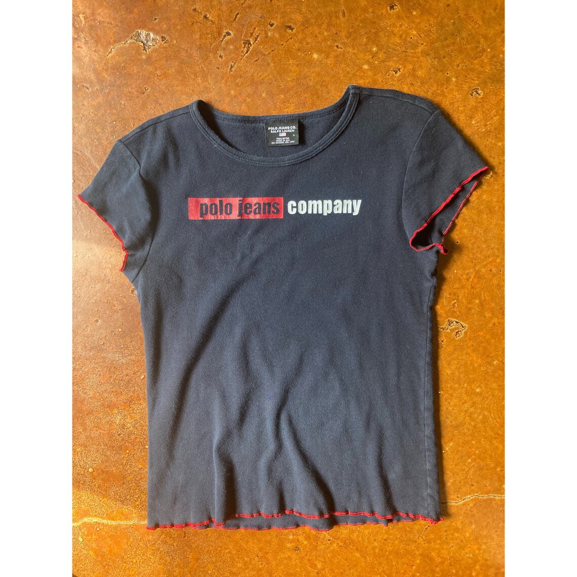 Y2K Vintage Polo Babydoll Tee Size Medium / Large Black Etsy