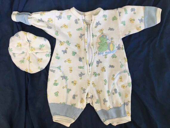 Vintage Baby Onesie Vintage Knit Onesie Newborn Bunting Made in Italy Atkins