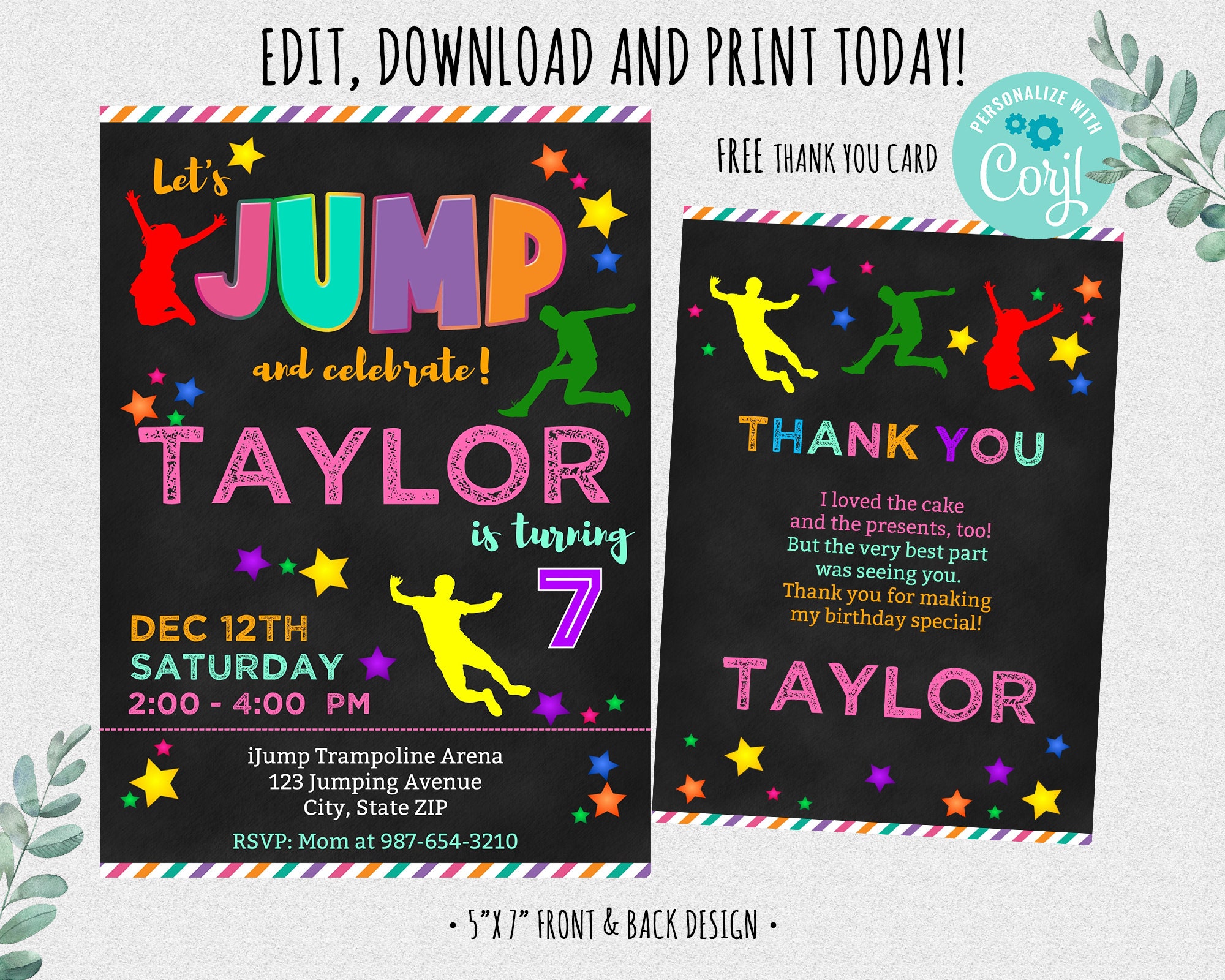 Bounce House Birthday Party Invitation Jump Trampoline Etsy Bounce House Birthday Party Invitation Jump Trampoline Etsy