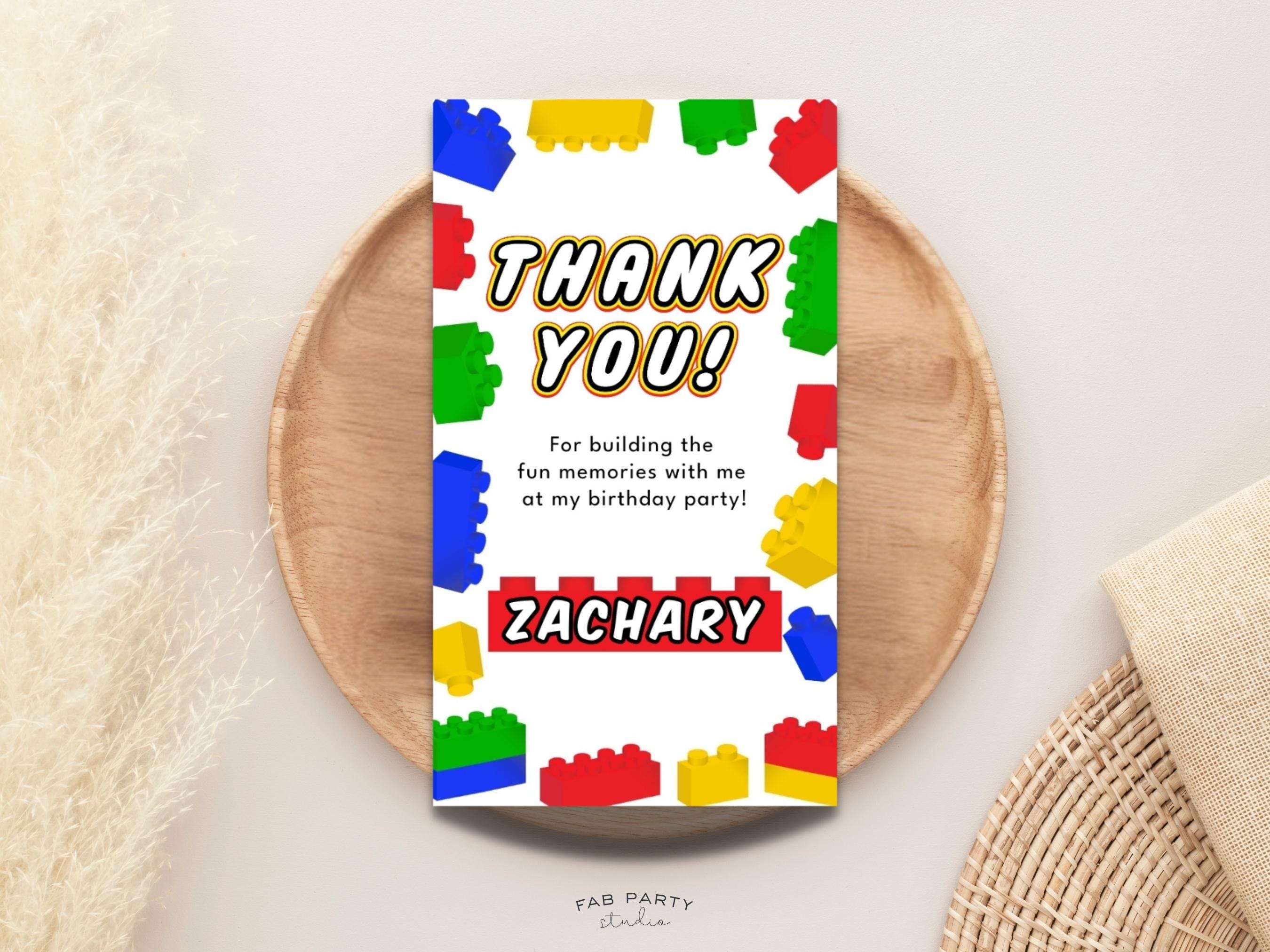 Building Blocks Birthday Favor Tag | Toy Bricks Theme Party Printable ...