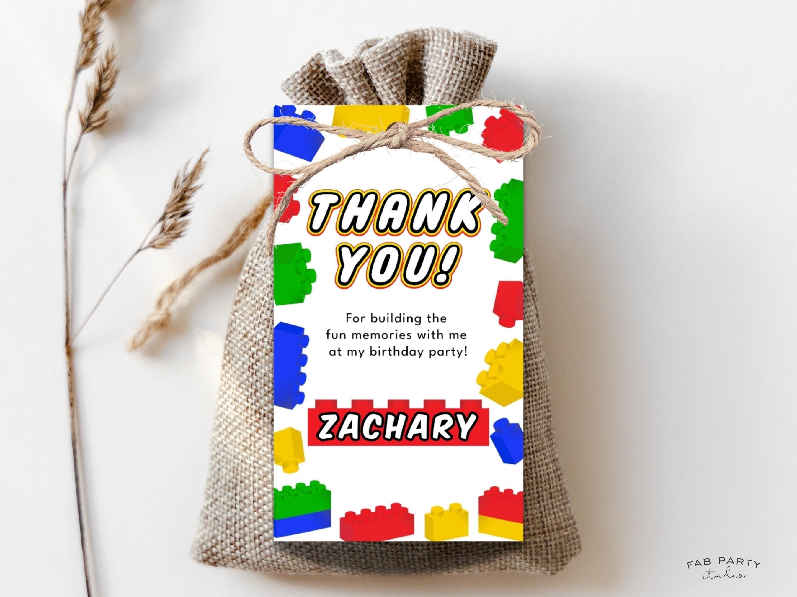 Building Blocks Birthday Favor Tag | Toy Bricks Theme Party Printable ...