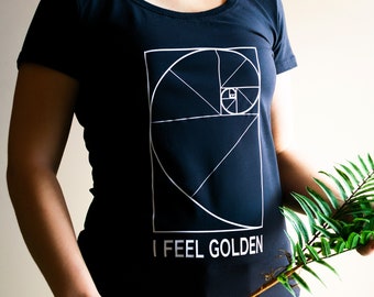 Womens t-shirt  "I feel golden". T-shirts for women, t-shirts for men, shirts for women, ladies shirt, white tshirt women.