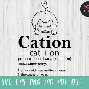 Cation Svg, Cat Lover, Silhouette, Cutting File, Digital Download, Dxf Eps Png Jpeg