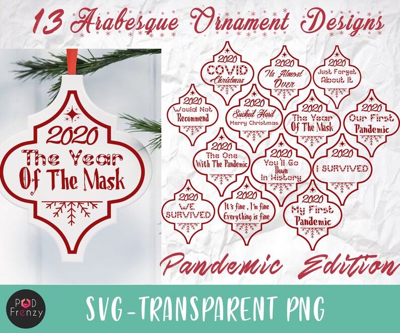 Download Arabesque Christmas Ornament SVG Bundle 2020 Survivor SVG ...