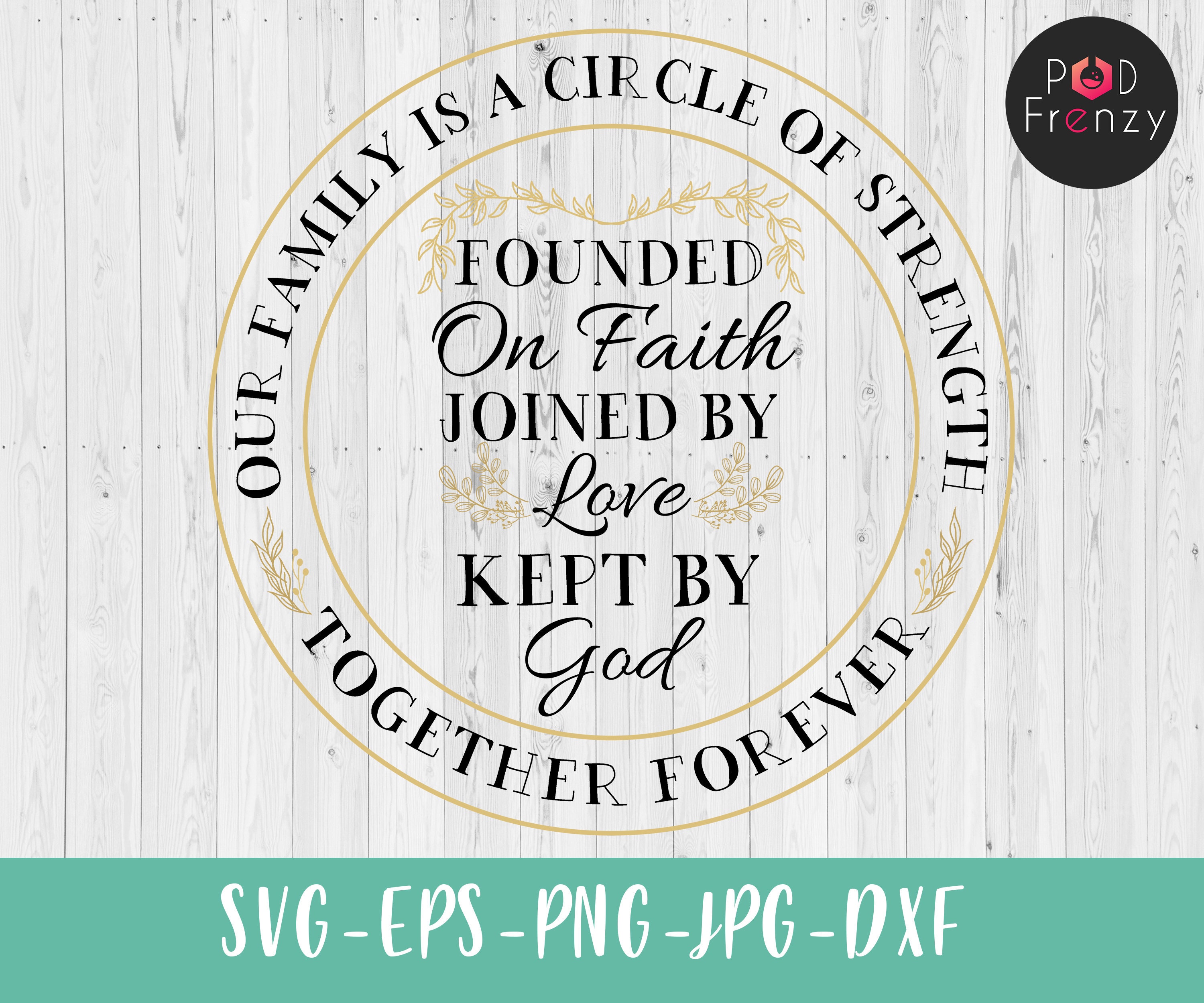 Our Family is A Circle of Strength Svg, Silhouette, Cutting File