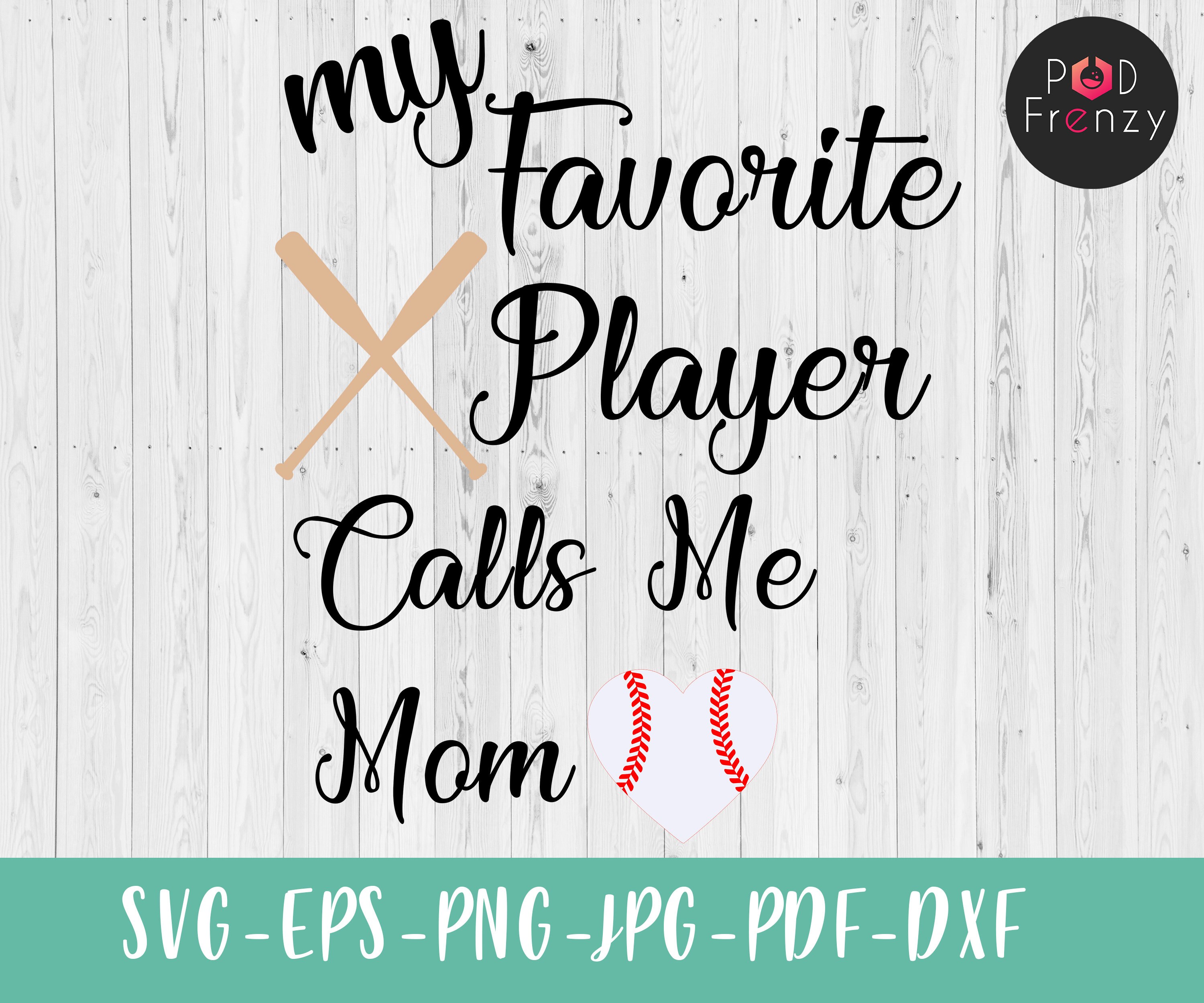 My Favorite Player Calls Me Mom Svg Silhouette Cutting File - Etsy