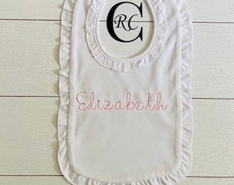Boy Girl Cotton Dribble Bib Baby Bib Pink Blue White Cream Baby Togs