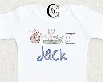 Baby Fishing Shirt Etsy