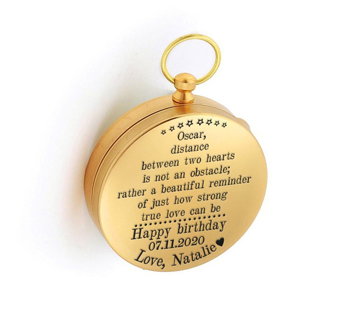 Personalized Engraved Compass for Husband Anniversary Gift Etsy