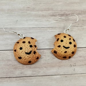 Cute Kawaii "Chocolate Cookie" Charms - Earrings / Charm | Tiny Clay Food | Gift idea | Fun/Cookie Earrings/Food Earring