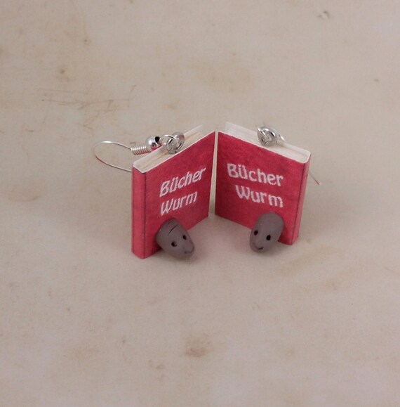 Red Mini Book Drop Earrings Amazon.com: Ashmole 782 Discovery of Witches Clay Mini Book  main image 3