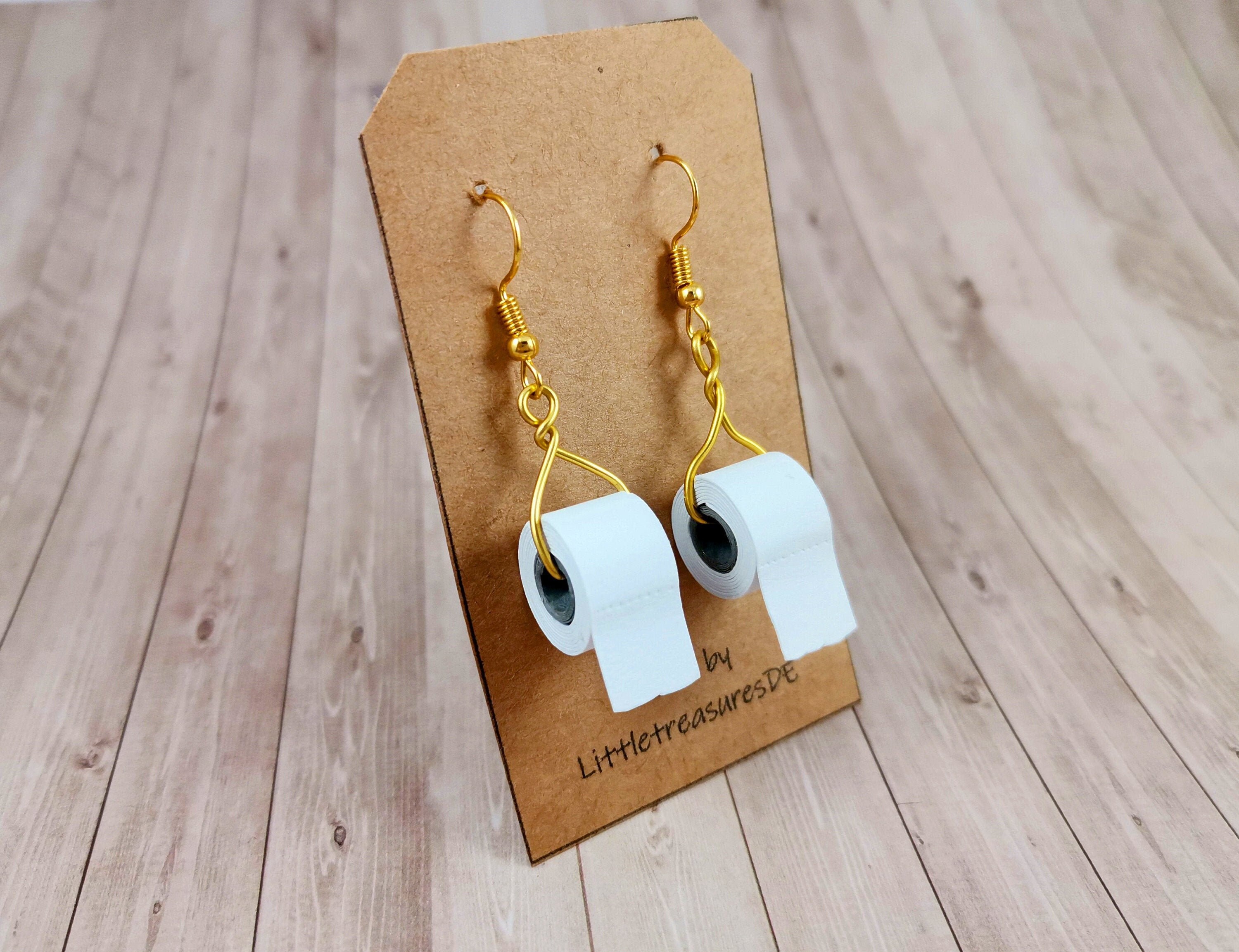 Paper Rolls Earrings or Clips Stack Motif Earring Paper Jewelry Paper Art Kawaii Miniature Fun Funny Earrings