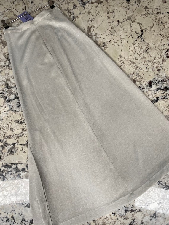 Silver Floor Length Skirt - image 1