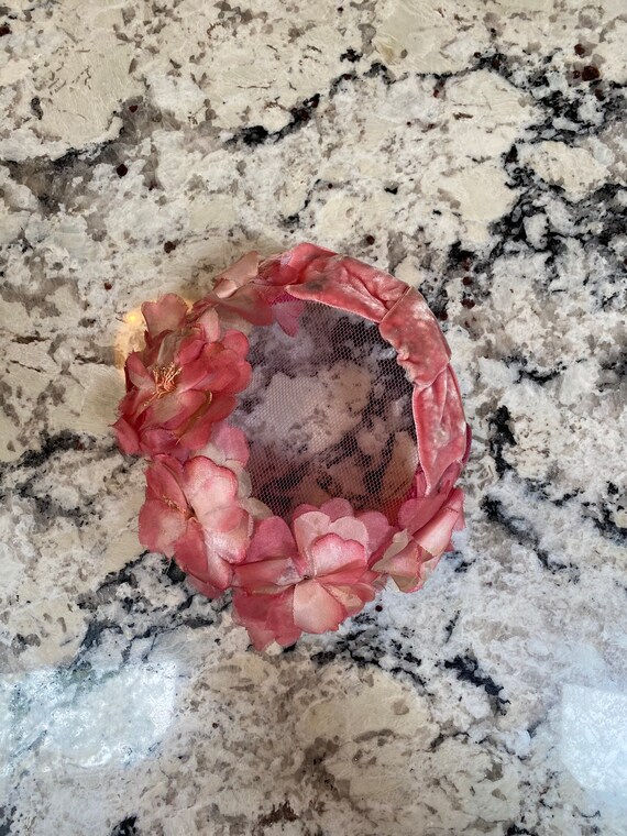 Pink Floral Head Piece - image 1