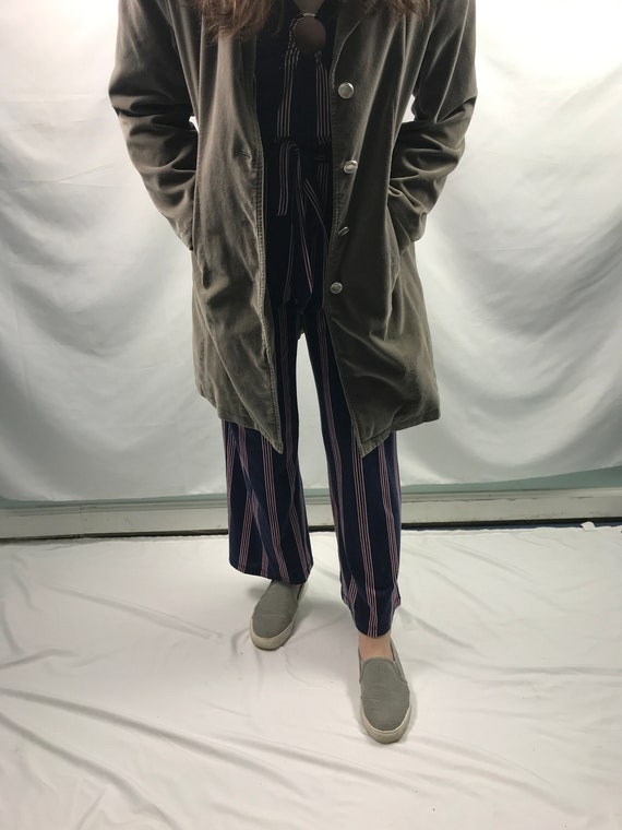 Grey Velvet Overcoat