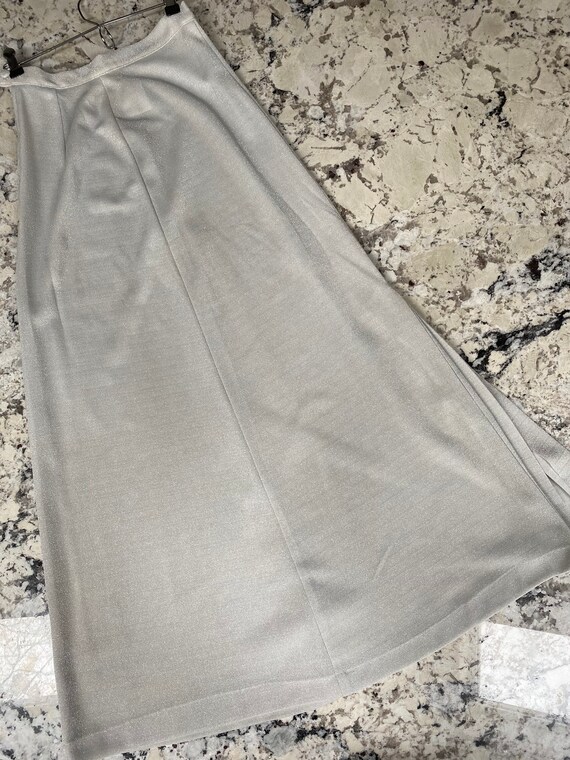 Silver Floor Length Skirt - image 2