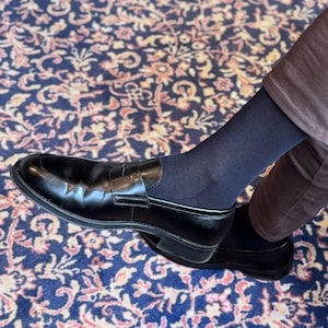 Men's 100% Merino Wool Dress Socks: Thin Knit, Luxury Gift