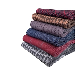 Men&#39;s Mercerized Cotton Dress Socks Bundle: Colorful Mid-Calf Socks