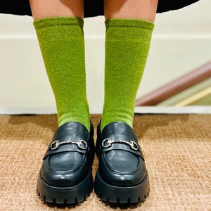 Soft Lambswool Socks: Colorful Women's Crew Socks, Personalized Option