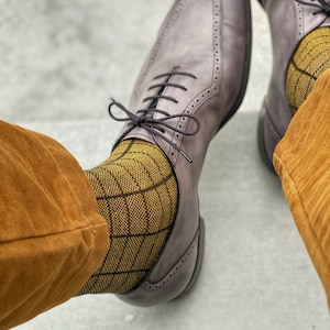 NEW! Men&#39;s Bamboo Dress Socks | Yellow Dress Socks for Men| Colorful Dress Socks for Men | Red Dress Socks