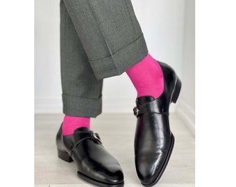 Men's Colorful Dress Socks| Pink Socks | Cotton Socks | Orange Socks | Purple Socks | Dusty Rose Socks