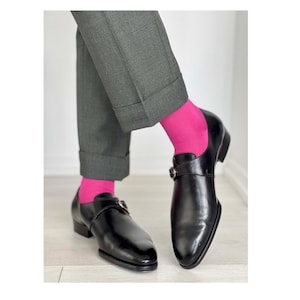 Men's Colorful Dress Socks| Pink Socks | Cotton Socks | Orange Socks | Purple Socks | Dusty Rose Socks