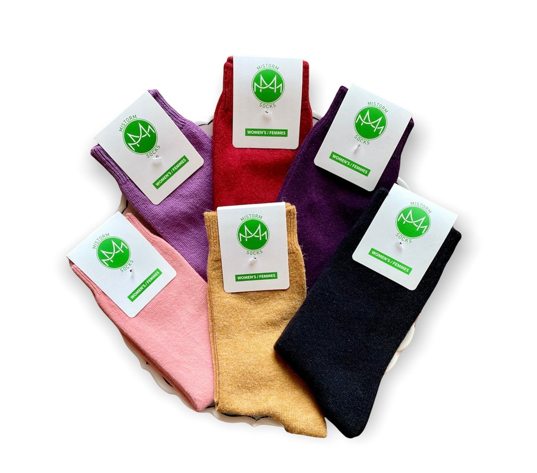 Women's Soft Wool Socks Colorful Wool Socks Thin Wool Etsy Canada