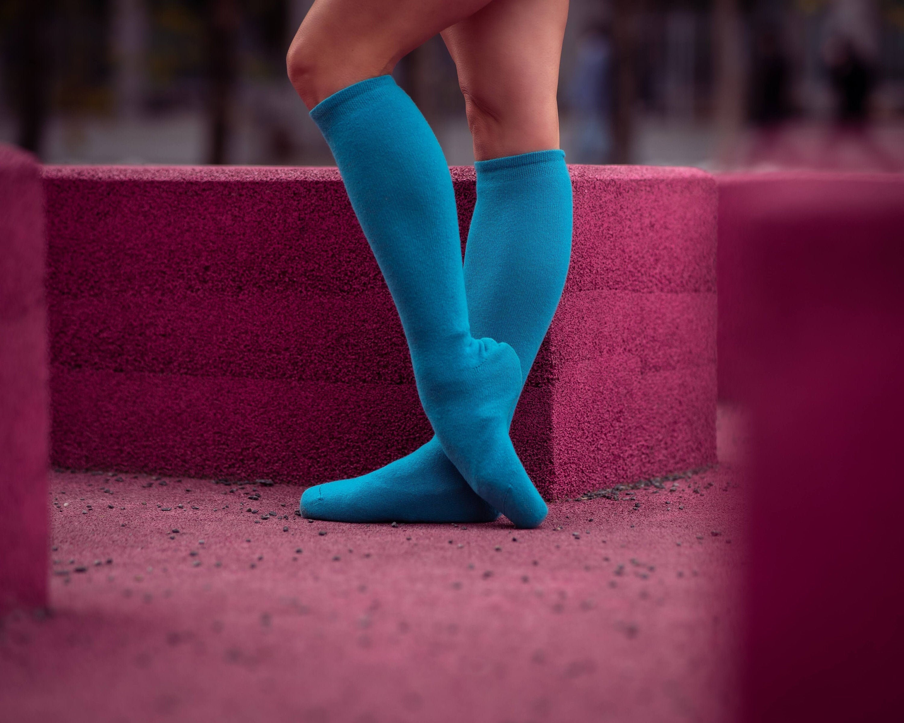 Turquoise knee high socks Outlet
