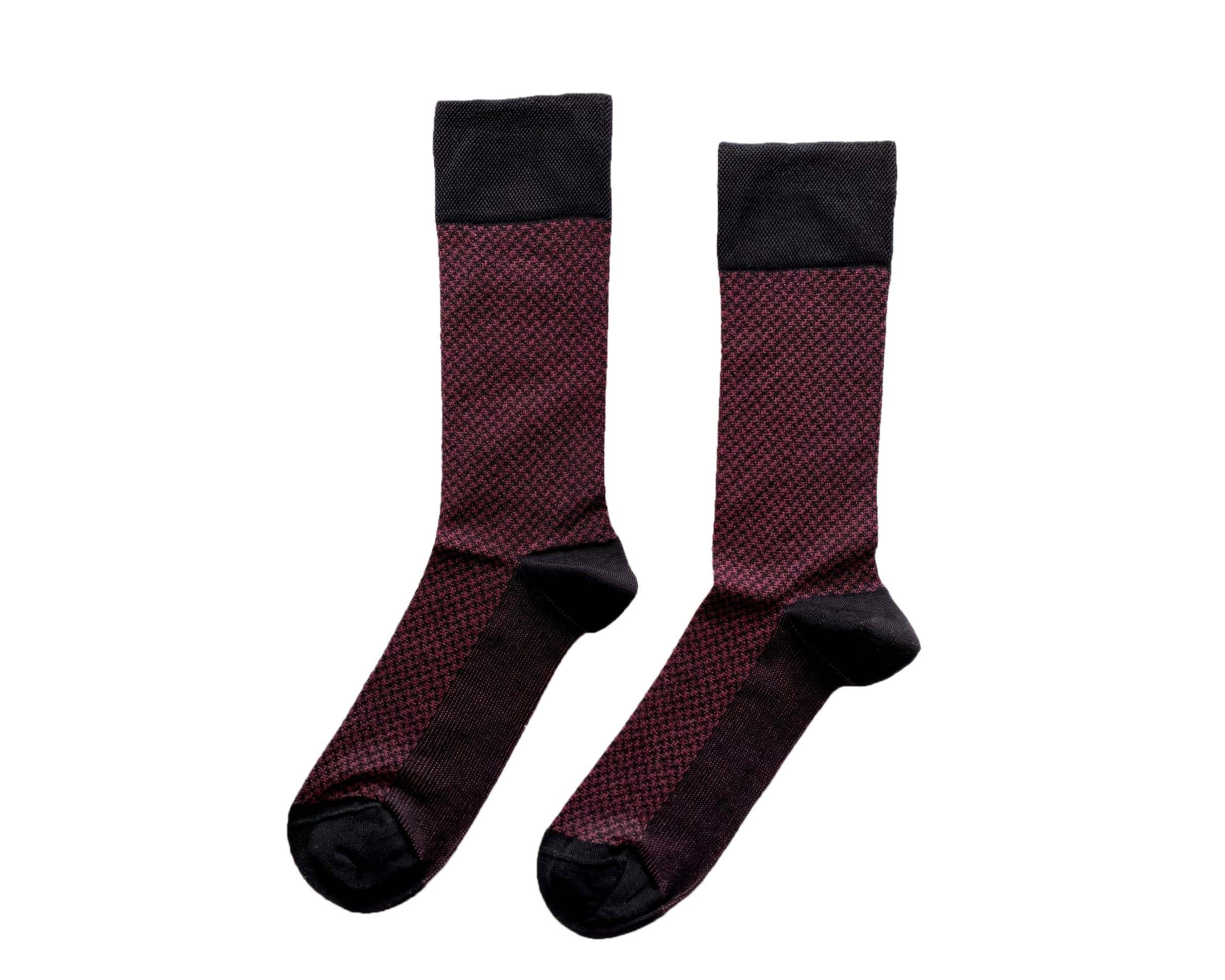 Burgundy and Navy Socks Men - Etsy