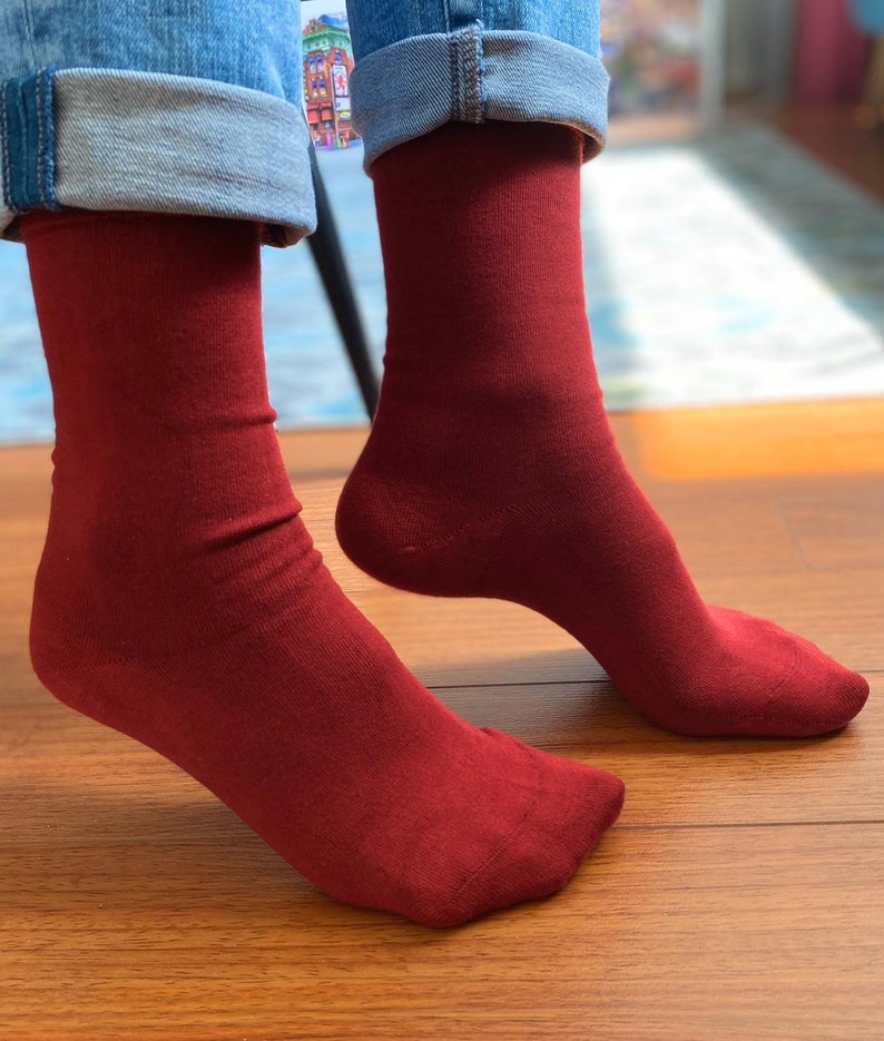 Soft Bamboo Socks for Women Colorful Bamboo Socks Red Etsy Canada